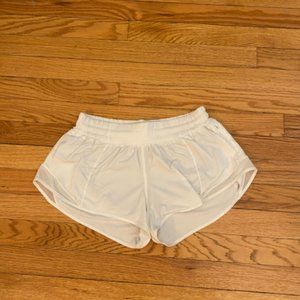 Lululemon White Hotty Hot Shorts